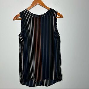 Who What Wear Striped Blouse Top Tank Top Size SMALL